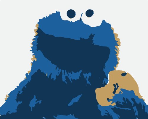 Stencil of Cookie Monster
