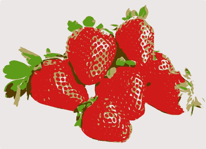 Stencil of Strawberries