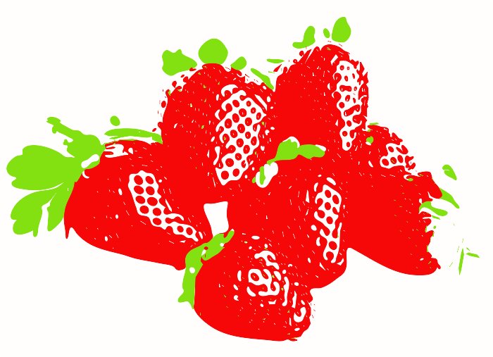 Stencil of Strawberries