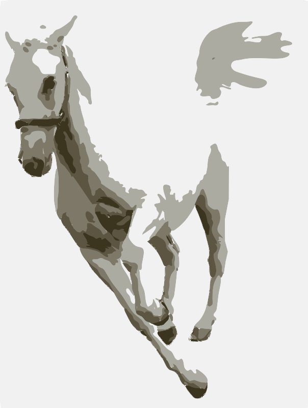 Stencil of White Horse