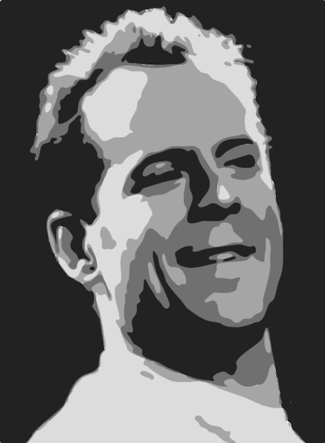 Stencil of Bruce Willis