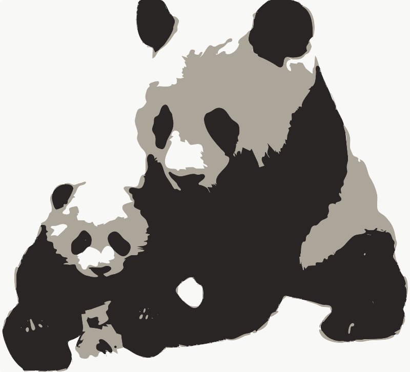 Stencil of Pandas