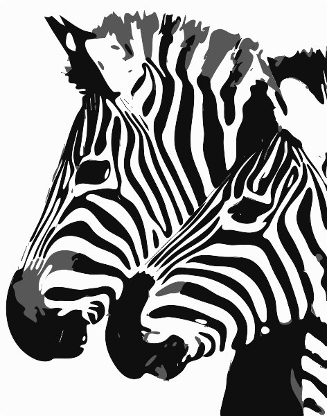 Stencil of Zebras