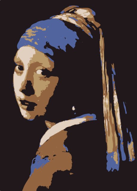 Stencil of Girl with the Pearl Earring