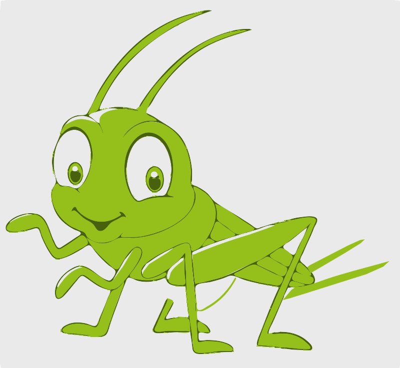 Stencil of Grasshopper Character