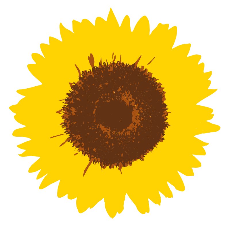 Stencil of Sunflower