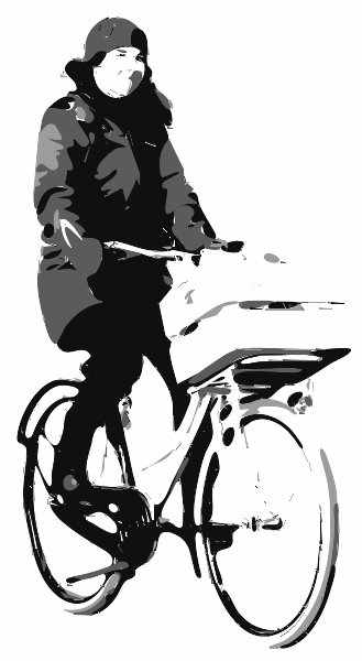 Stencil of Bike Delivery