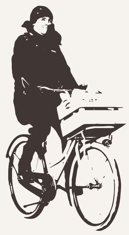 Stencil of Bike Delivery