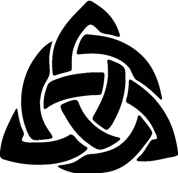 Stencil of Celtic Knot Triangle