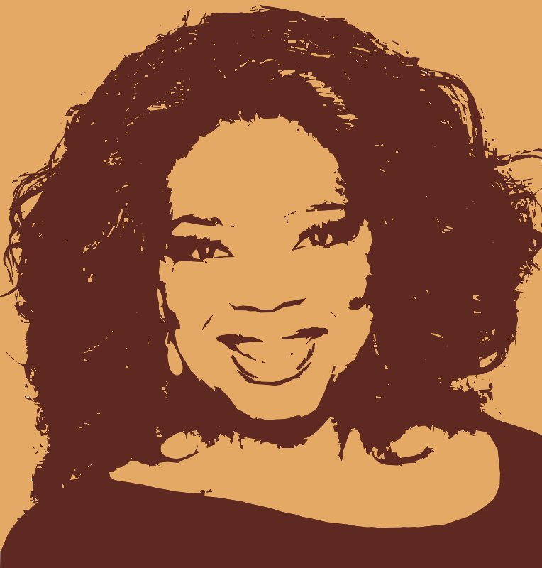 Stencil of Oprah Winfrey
