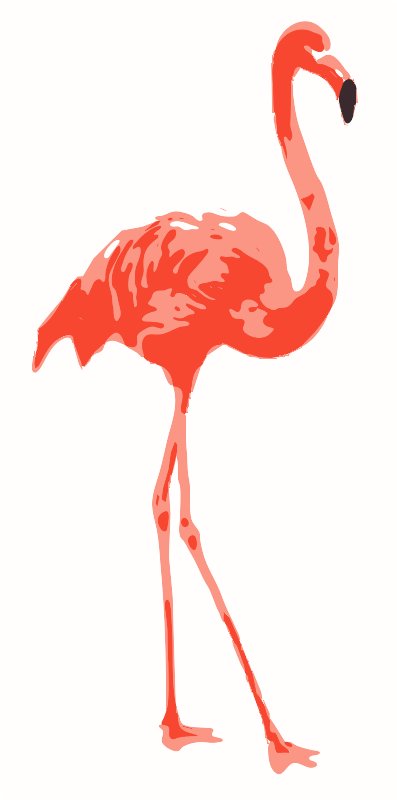 Stencil of Flamingo
