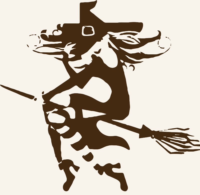 Stencil of Witch