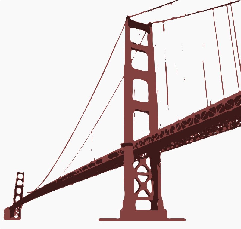 Stencil of Golden Gate Bridge