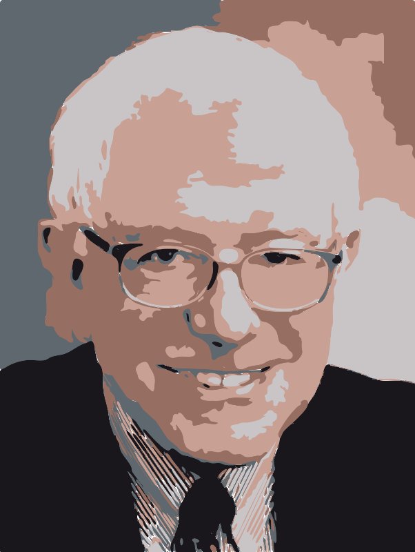 Stencil of Bernie Sanders