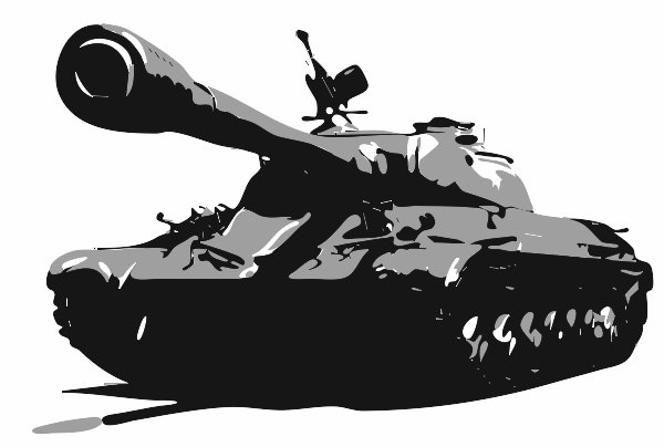 Stencil of Russian Army Tank