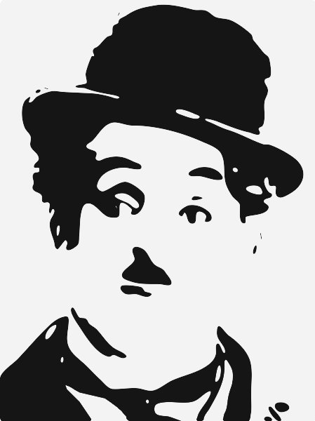 Stencil of Charlie Chaplin