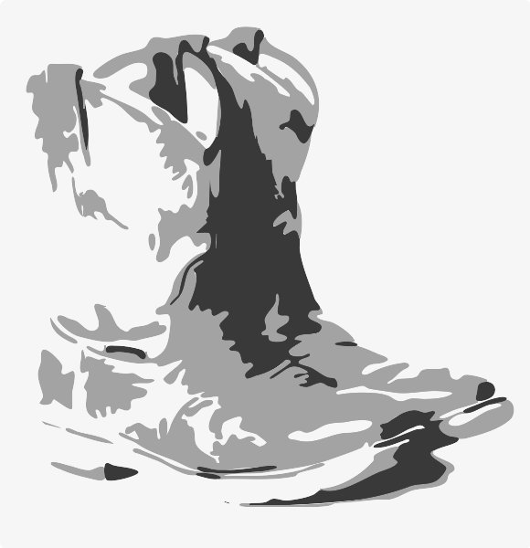 Stencil of Boots