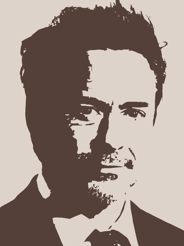 Stencil of Robert Downey, Jr.
