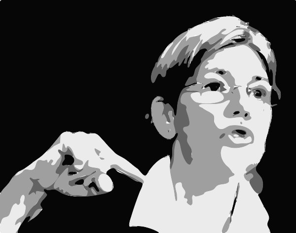 Stencil of Elizabeth Warren