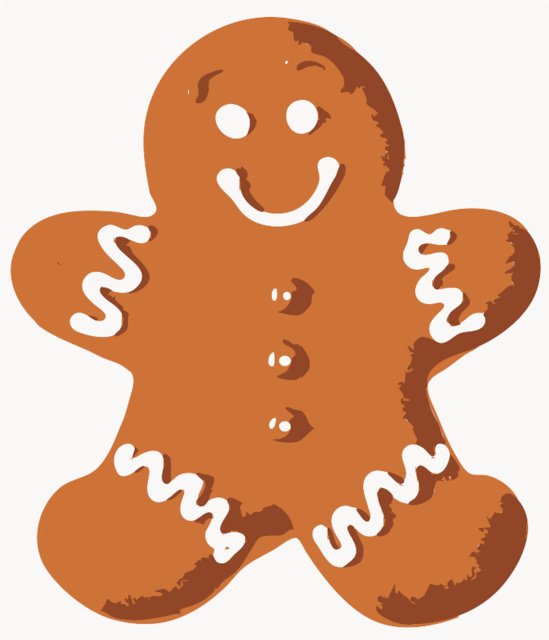 Stencil of Gingerbread Man