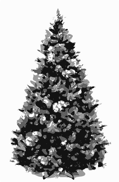 Stencil of Christmas Tree