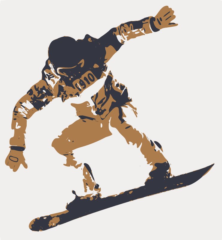 Stencil of Snowboarder