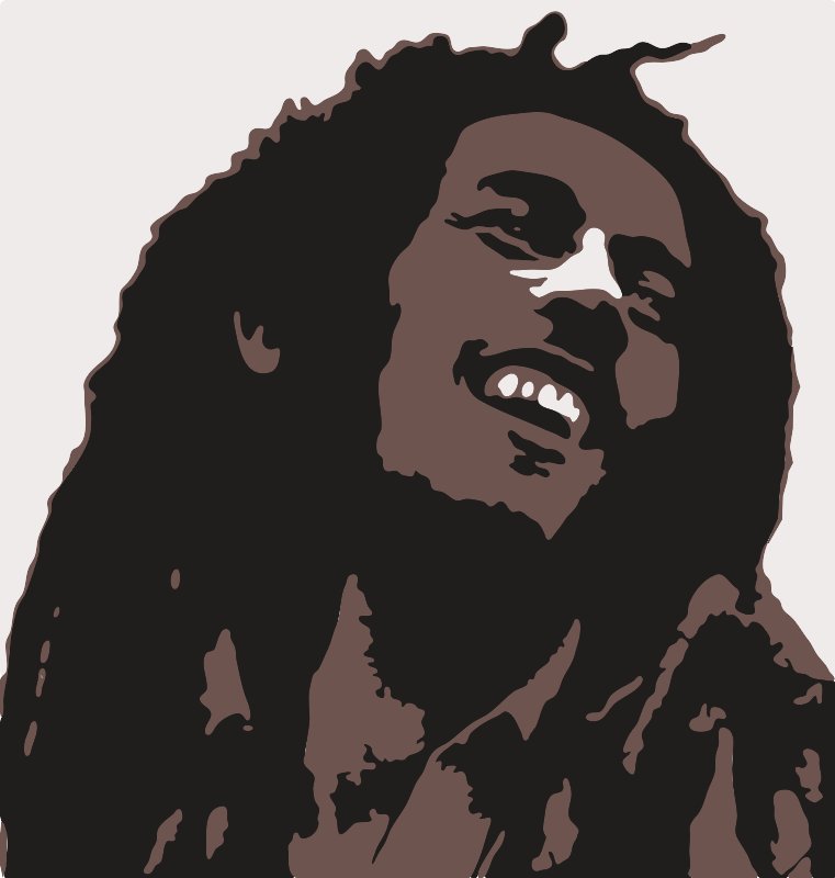 Stencil of Bob Marley