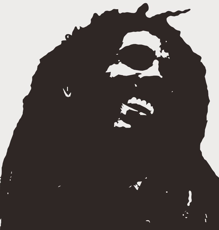 Stencil of Bob Marley