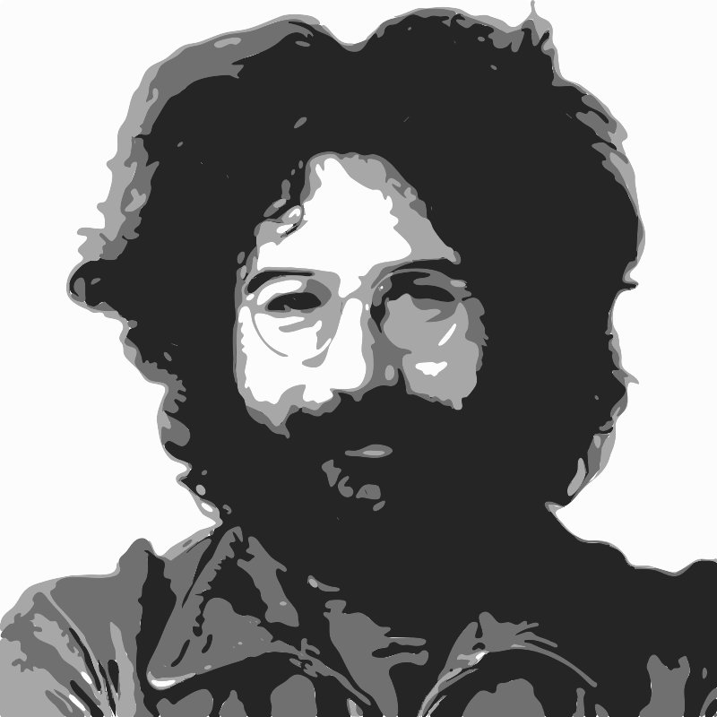 Stencil of Jerry Garcia
