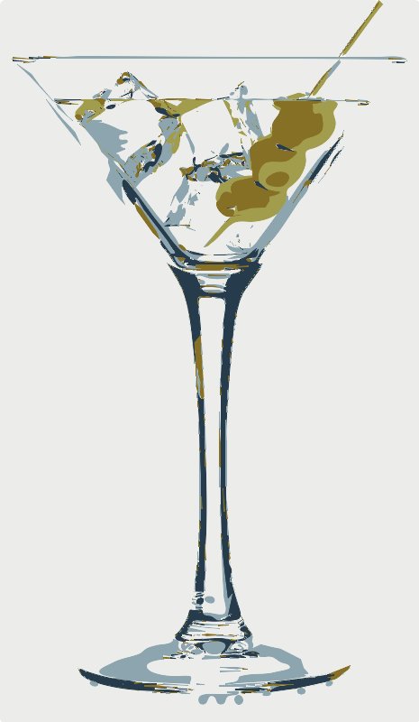 Stencil of Martini over Ice