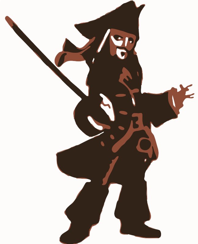 Stencil of Jack Sparrow