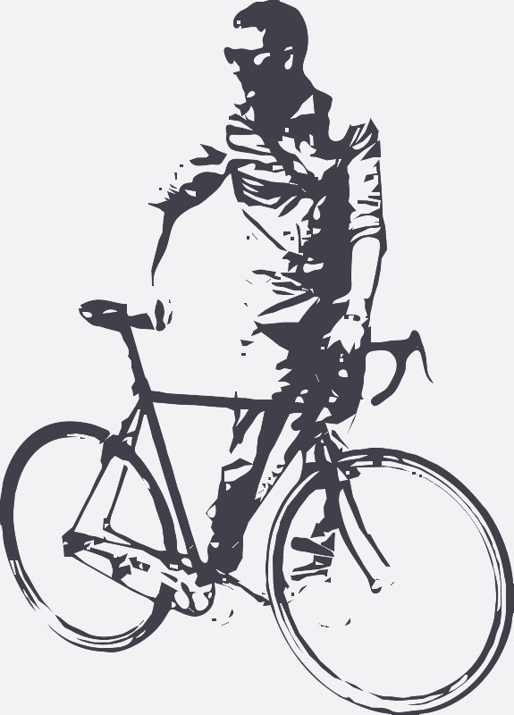 Stencil of Bike Dude