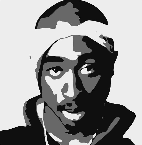 Stencil of Tupac