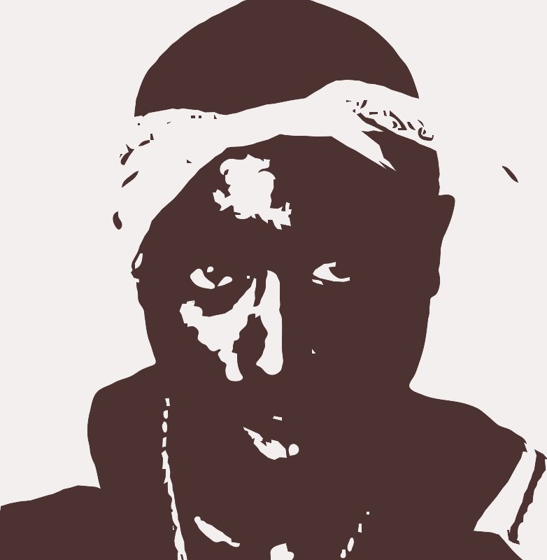 Stencil of Tupac