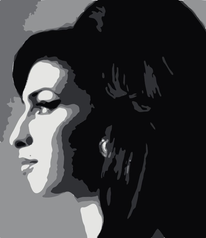 Stencil of Amy Winehouse