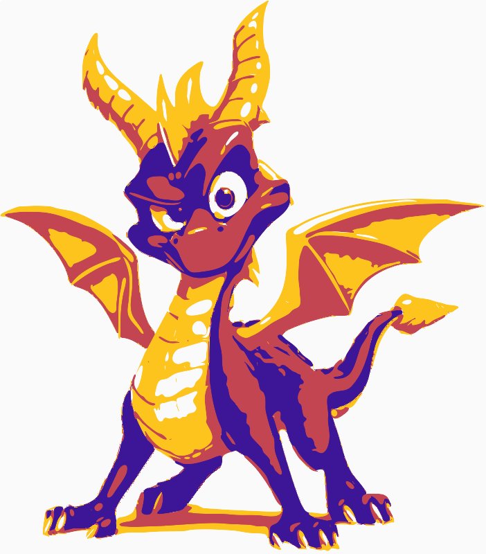 Stencil of Spyro the Dragon
