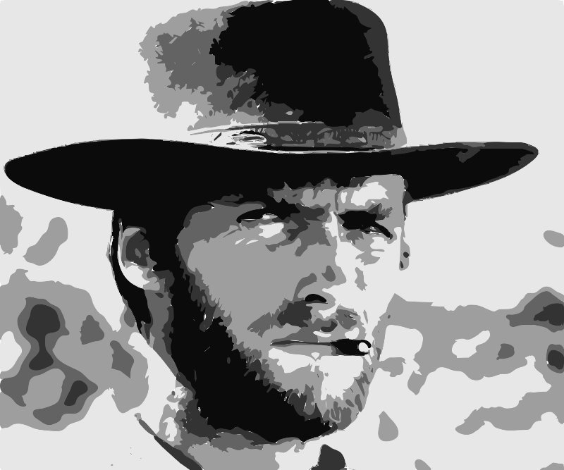 Stencil of Clint Eastwood