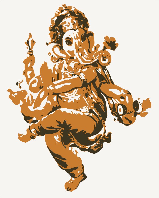 Stencil of Dancing Ganesh
