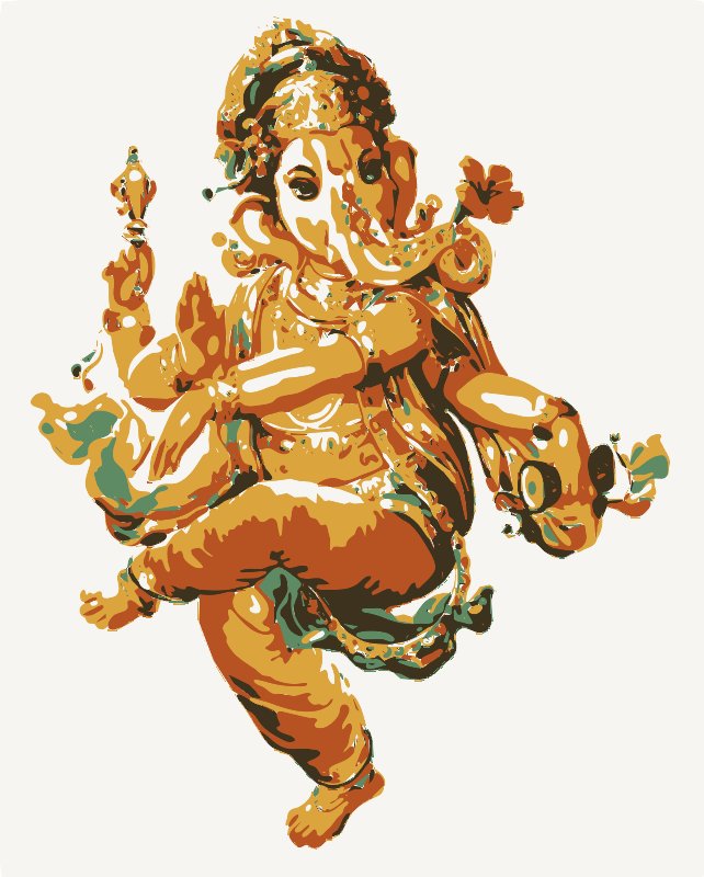 Stencil of Dancing Ganesh