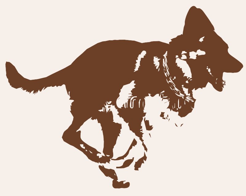 Stencil of German Shepherd Running