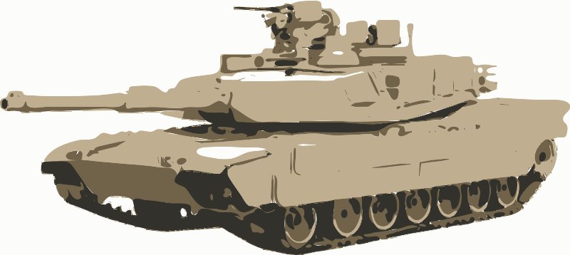 Stencil of M-1 Tank