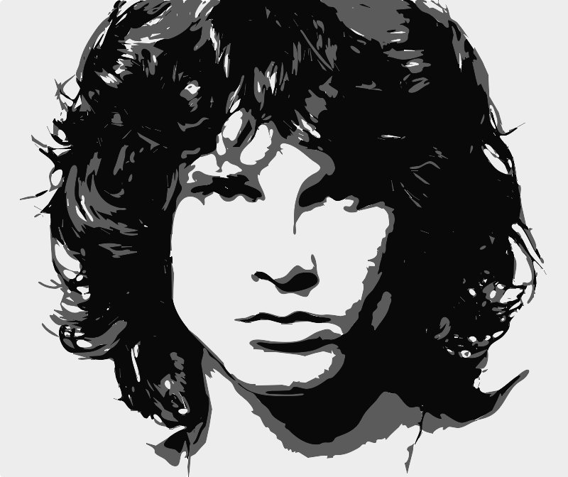 Stencil of Jim Morrison