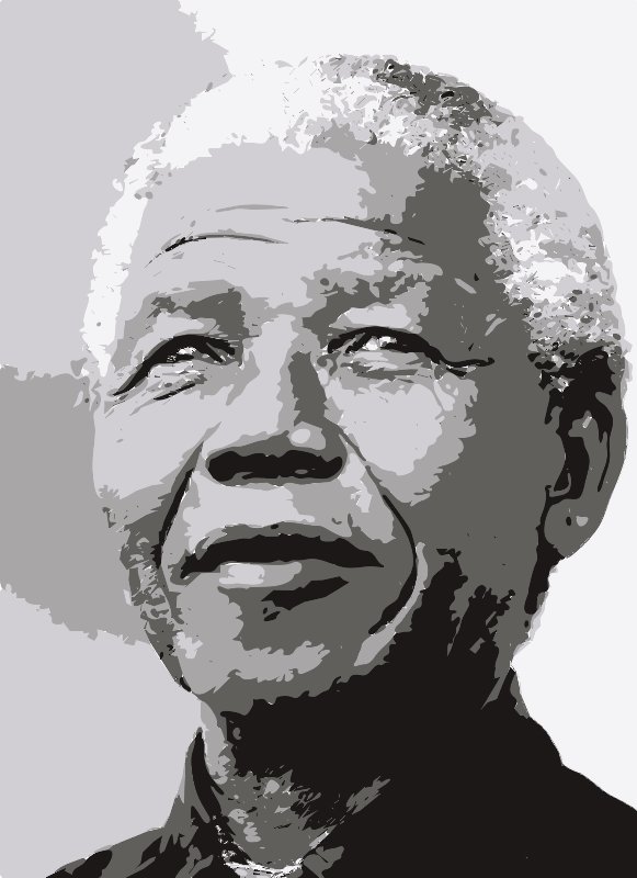 Stencil of Nelson Mandela