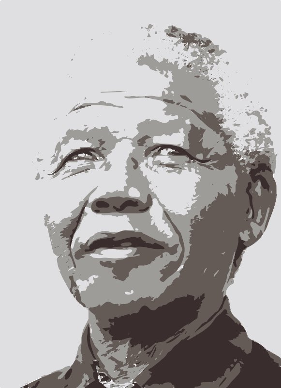 Stencil of Nelson Mandela