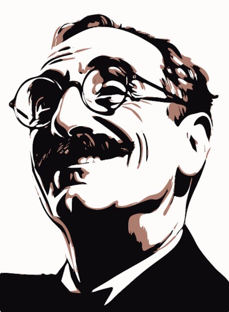 Stencil of Groucho Marx