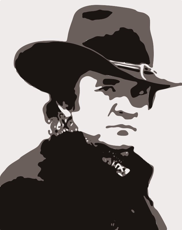 Stencil of Johnny Cash