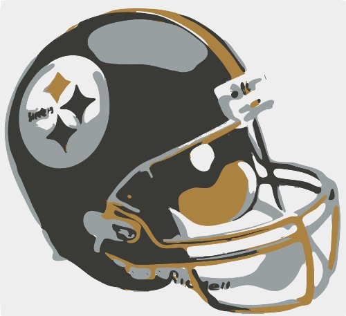 Stencil of Steelers Helmet