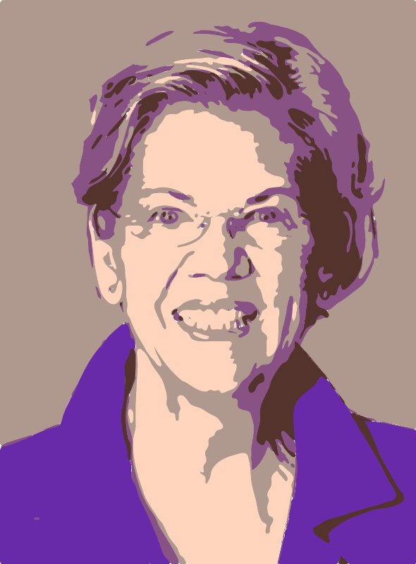 Stencil of Elizabeth Warren