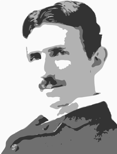 Stencil of Nikola Tesla