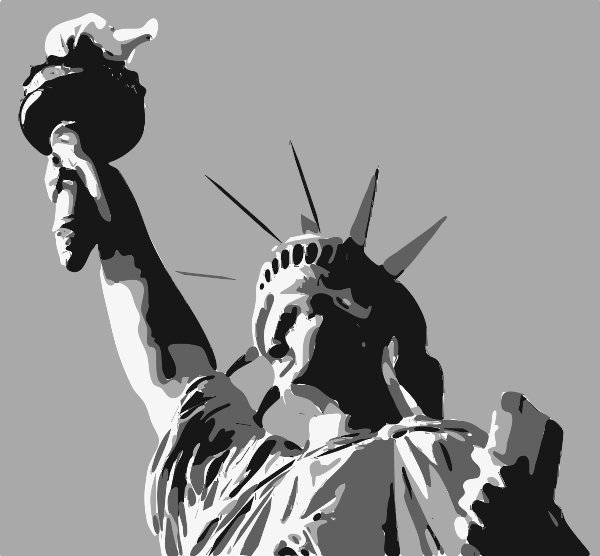 Stencil of Lady Liberty